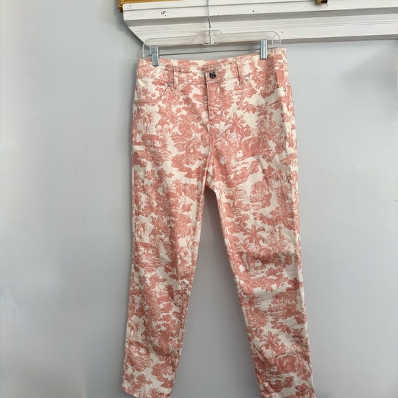 Elie Tahari Coral and Cream Pants - Picture 1 of 7